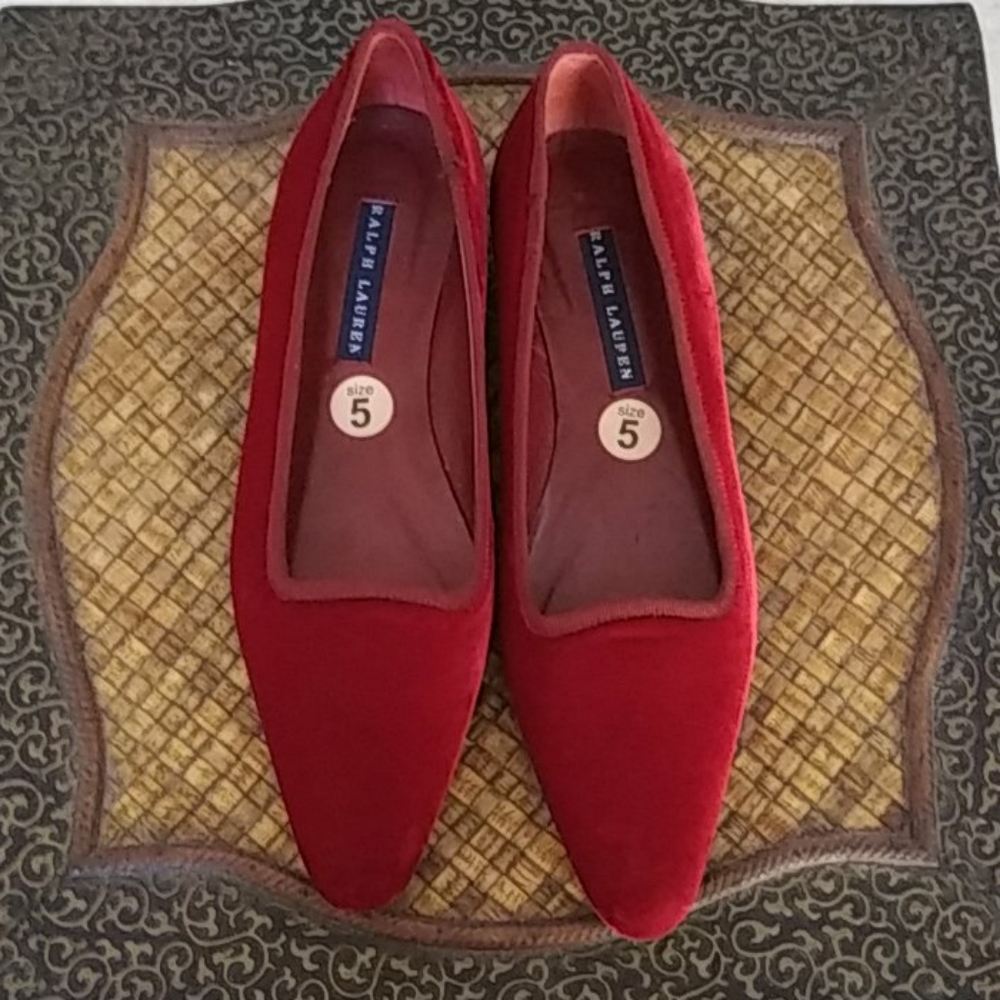 Ralph Lauren Velvet Flats.